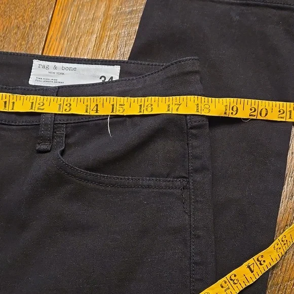 rag & bone size 34 Tina High-Rise Skinny Jean, Black NWT